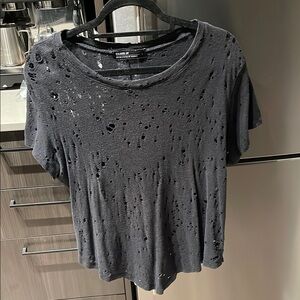 Distressed Black T-Shirt